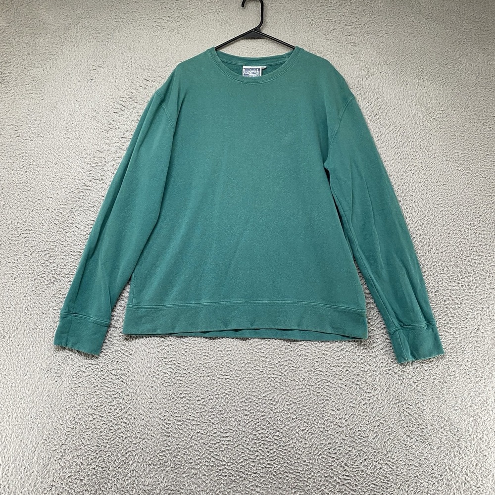 Jungmaven Sweatshirt Mens XL Teal Hemp Organic Cotton Made In USA Crewneck